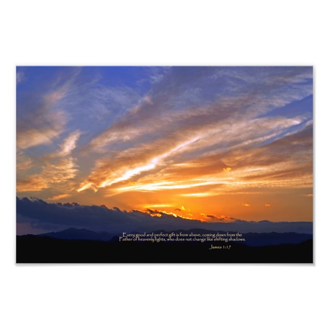 James 1:17 Jedes gute und perfekte Geschenk Fotodruck (Vorne)