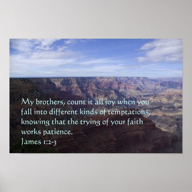 James 1:2-3 Poster (Vorne)