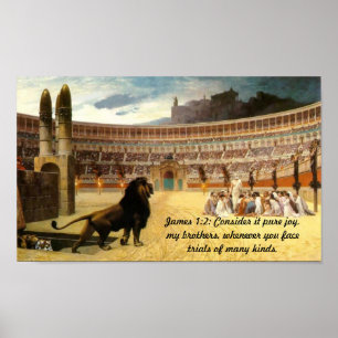James-1:2 christliche Märtyrer im Gebets-Plakat Poster