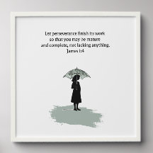 James 1:4 Bible Verse Christian Wall Art