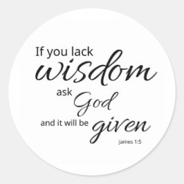 James 1:5 Aufkleber | Gottes Weisheit