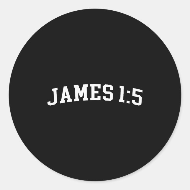 James 1 5  runder aufkleber (Vorderseite)