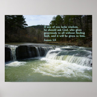 James 1:5 Wasserfall Poster