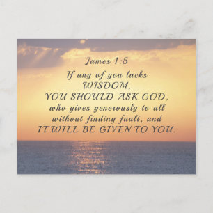 James 1:5 Wenn einem von euch das Weisheit-Bibelve Postkarte