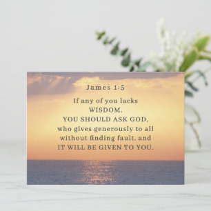 James 1:5 Wenn einer von Ihnen keine "Weisheit-Bib