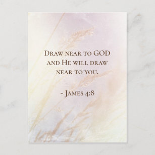 James 4:8 Zeichnete in der Nähe der Verse Gottes Postkarte