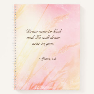James 4:8 Zeichnete in der Nähe der Verse Notizbuch
