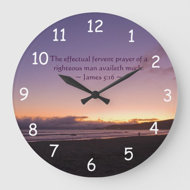 James 5:16 große wanduhr (Vorderseite)