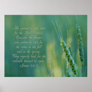 James 5:6-8 Beharrlichkeit Inspiration Poster