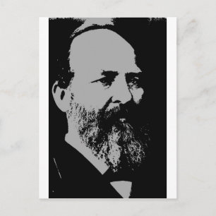 James A. Garfield-Silhouette Postkarte