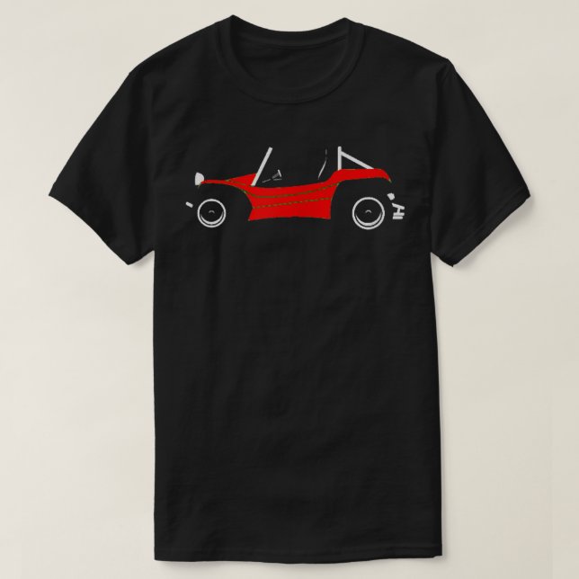 James Beach Buggy T Shirt für Red Dune Buggy Fans (Design vorne)