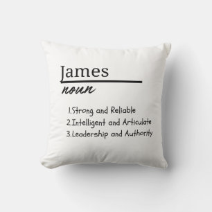 James, Boy Personalisiert Name Definition Kissen