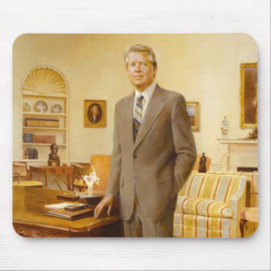 James Carter Weißes Haus Präsidentenportrait Mousepad