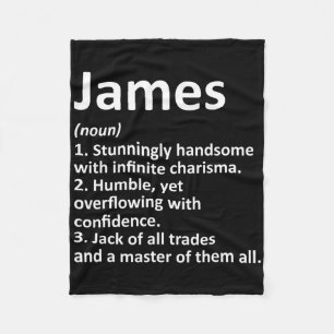James Definition Personalisiert Name Funny Birthda Fleecedecke