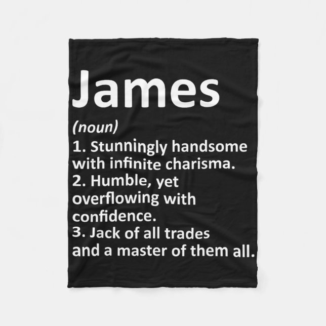 James Definition Personalisiert Name Funny Birthda Fleecedecke (Vorderseite)