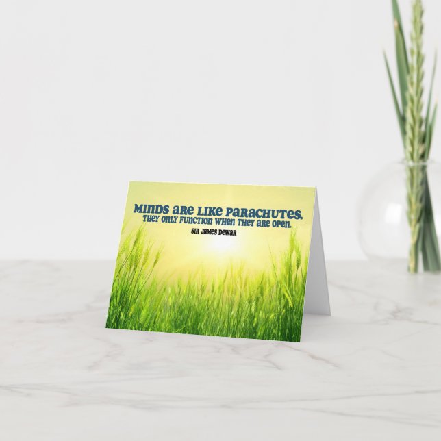 James Dewar Inspiration Zitat "Minds" Dankeskarte (Vorderseite)