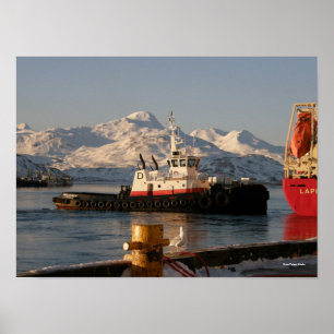 James Dunlap Tugboat im niederländischen Hafen, Al Poster