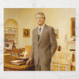 James Earl Carter Painted US-Präsident Portrait Alkoholflaschenetikett
