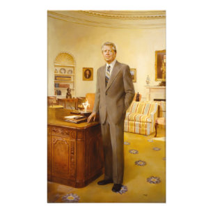 James Earl Carter Painted US-Präsident Portrait Fotodruck