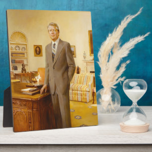James Earl Carter Painted US-Präsident Portrait Fotoplatte