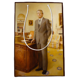 James Earl Carter Painted US-Präsident Portrait Mittlere Geschenktüte