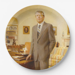 James Earl Carter Painted US-Präsident Portrait Pappteller