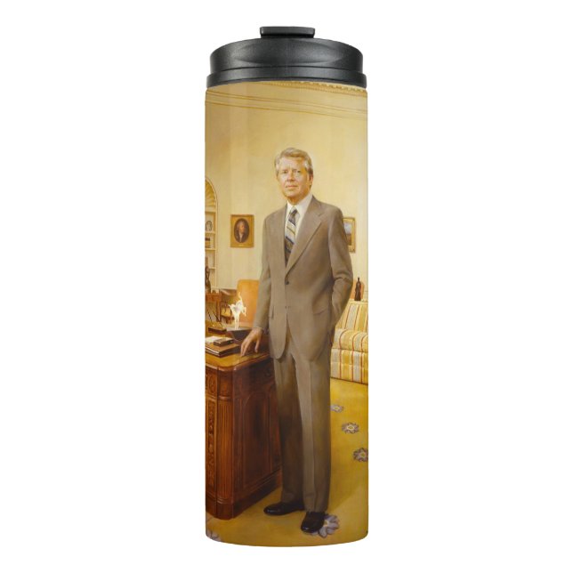 James Earl Carter Painted US-Präsident Portrait Thermosbecher (Vorderseite)