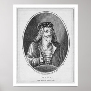 James I (1394-1437), König von Schottland, von Poster