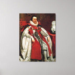 James I durch Daniel Mytens Leinwanddruck