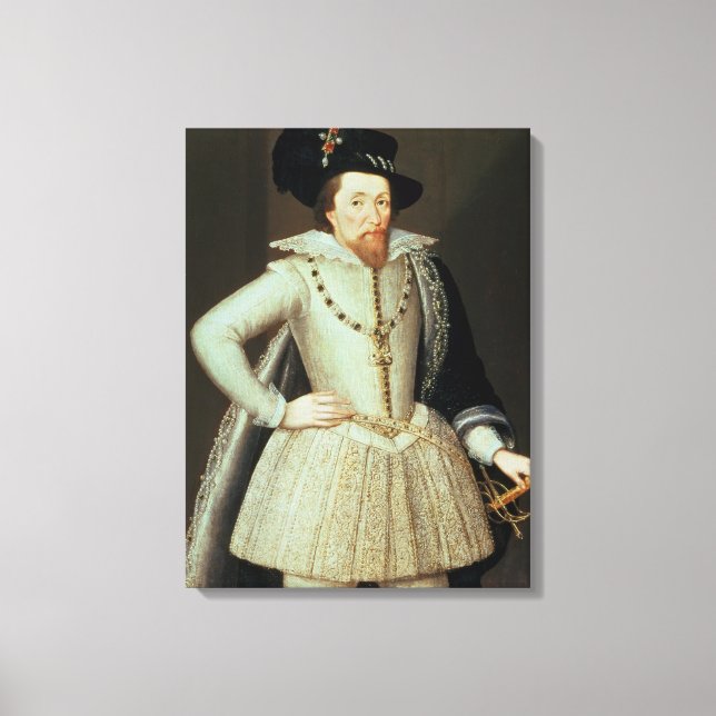 James I., Halbbild Leinwanddruck (Vorderseite)