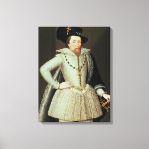 James I, Hälfte-langes Porträt Leinwanddruck