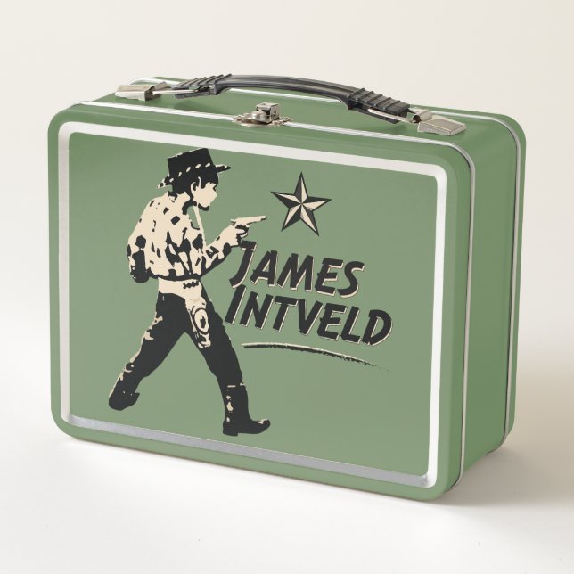James Intveld Kleiner Cowboy Metall Brotdose (Vorderseite)