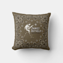 James Intveld Little Cowboy Brown Pillow  Kissen