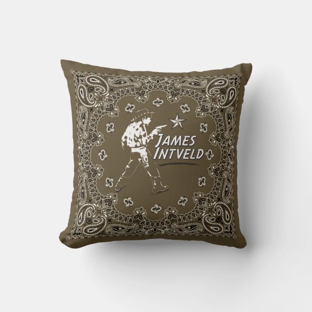 James Intveld Little Cowboy Brown Pillow  Kissen (Vorderseite)
