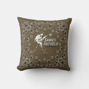 James Intveld Little Cowboy Coussin Marron