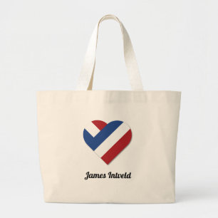 James Intveld mit Netherlands Heart Jumbo Stoffbeutel