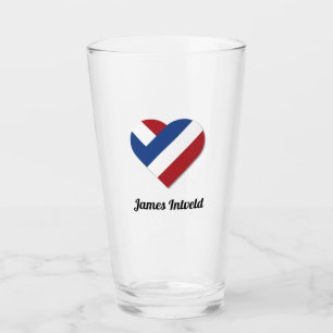 James Intveld mit niederländischer Herzflagge Glas