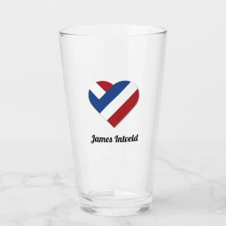 James Intveld mit niederländischer Herzflagge Glas