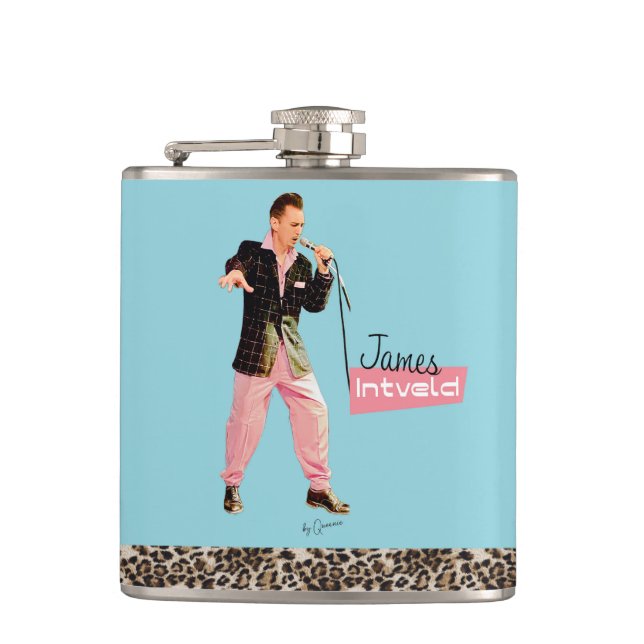 James Intveld Rockabilly-Flasche Flachmann (Vorderseite)