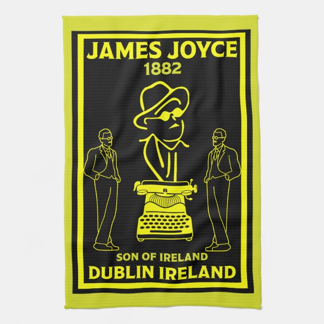 James Joyce Dublin Irland Geschirrtuch (Vertikal)