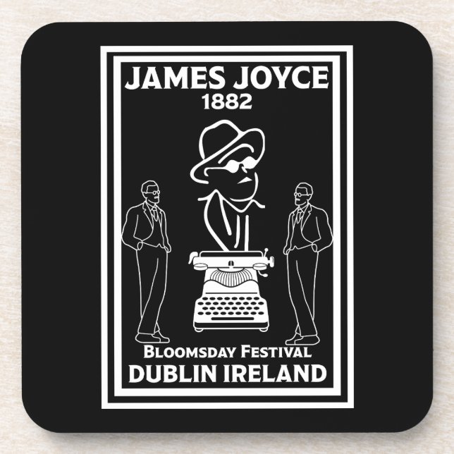 James Joyce Dublin Irland Getränkeuntersetzer (Vorderseite)