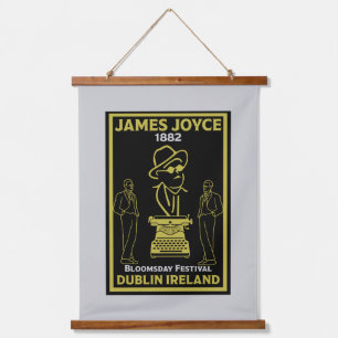 James Joyce Dublin Irland Wandteppich Mit Holzrahmen
