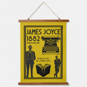James Joyce Dublin Irland Wandteppich Mit Holzrahmen