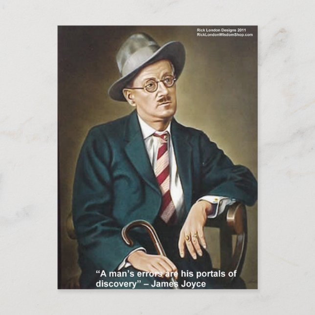 James Joyce "Fehler/Portals" Kostenvoranschläge un Postkarte (Vorderseite)