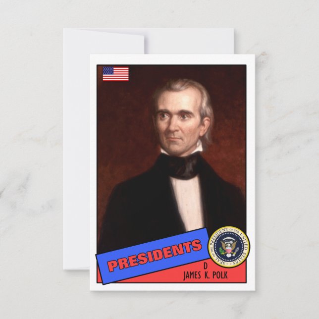 James K. Polk Baseball Card (Vorderseite)