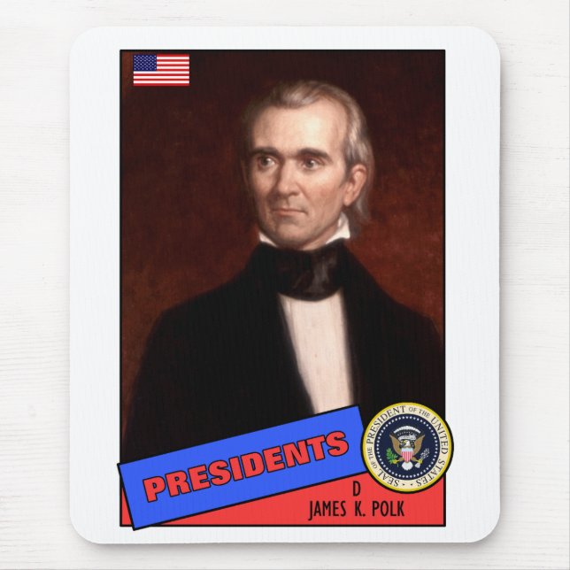 James K. Polk Baseball Card Mousepad (Vorne)
