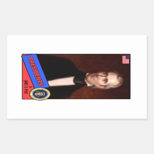 James K. Polk Baseball Card Rechteckiger Aufkleber