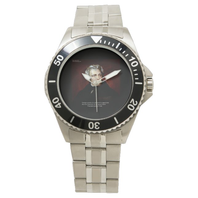James K Polk & Quote Watches von Rick London Armbanduhr (Vorderseite)