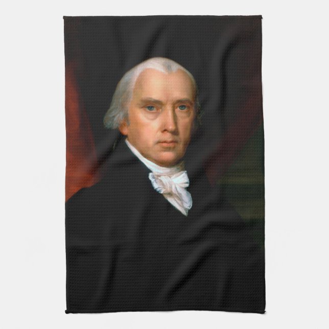 James Madison, 4. Präsident: Koloniales Amerika Geschirrtuch (Vertikal)