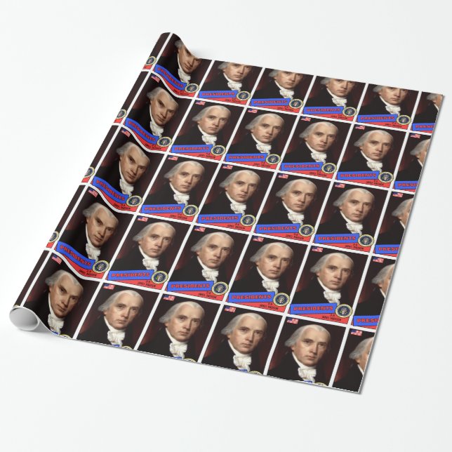 James Madison Baseball Card Geschenkpapier (Ungerollt)